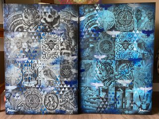 Totems in Blue